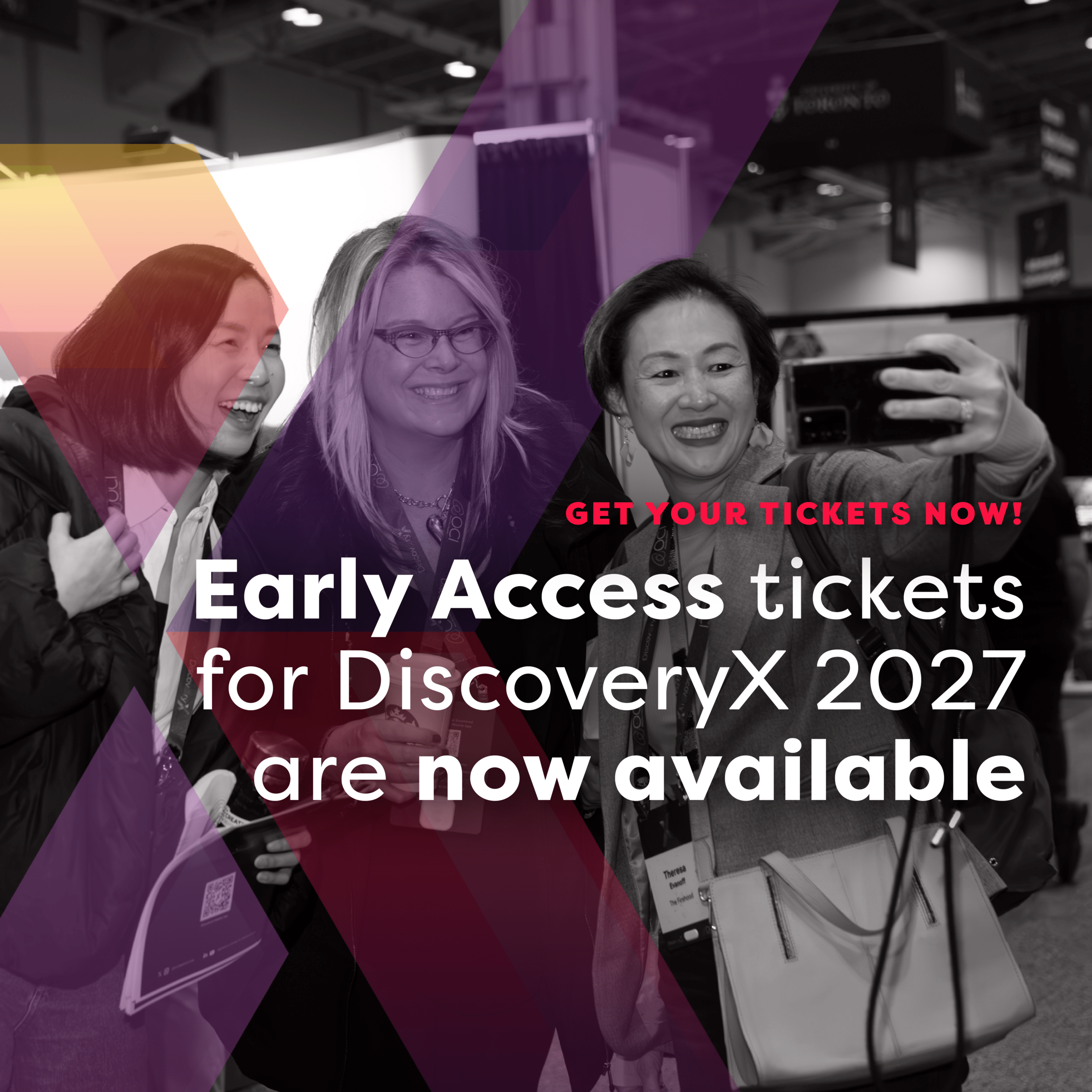 Early access tickets for DiscoveryX 2027 are now available.